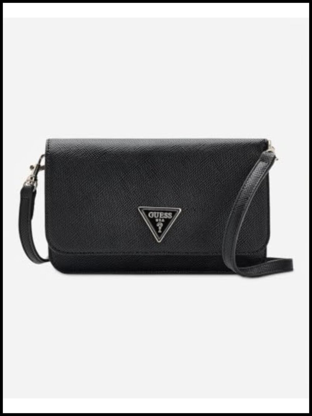 Noelle II Crossbody Flap Organizer Shiny Gold Hardware Crossbody Bag